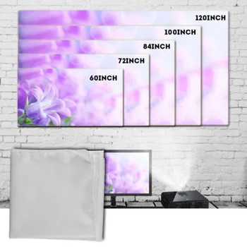 60inch Ecran de Proiectie Portabil Material textil Pliabil 3D HD Pentru Home Theater Afara