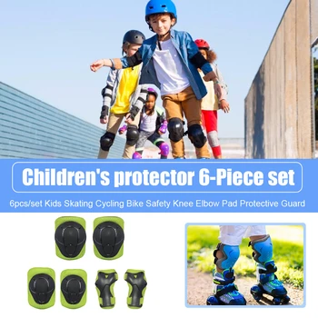 6pcs/Set Copii Echipament de Protecție Genunchi Cot Pad de Protecție Guard pentru Scuter Skateboard, Biciclete, Role-patinaj 3-8Y