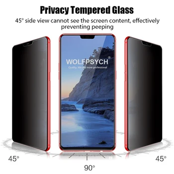 9D Anti spy sticlă călită pentru xiaomi Redmi 9 9i 9A 9AT 8 8A 7 7A 6 6A 5 plus Pro protector de ecran de Confidențialitate filme