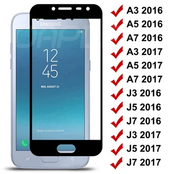 9D Plin de Protectie de Sticla Pentru Samsung Galaxy A3 A5 A7 J3 J5 J7 2017 2016 S7 J2 Prim Siguranță Temperat Ecran Protector de Sticlă de Film
