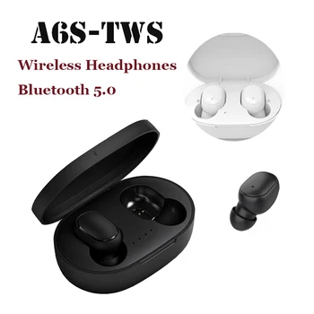 A6S Plus TWS Wireless Bluetooth Căști Căști Stereo Căști Sport Anulare a Zgomotului Mini-Căști pentru Telefon Inteligent