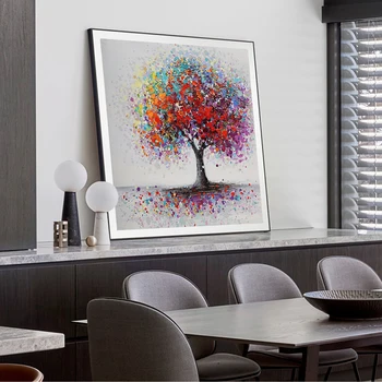 Abstract Colorat Copaci, Peisaj Tablouri Canvas Print Pop Art Arta de Perete Imaginile pentru Camera de zi Cuadros Decor Neînrămate