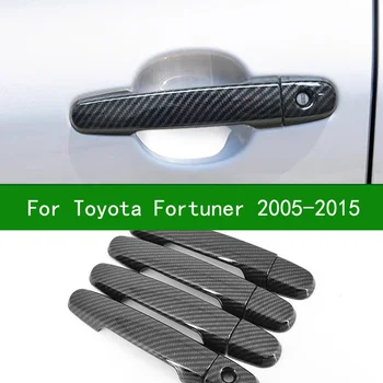 Accesoriu negru lucios, din fibra de carbon mașină Parte Mânerul Ușii capacului garnitura Pentru TOYOTA fortuner AN50 AN60 2005-2006 2007 2009 2012
