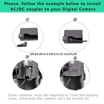 ACK-E15 incarcator Camera Adaptor de alimentare+DR-E15 AC/DC Coupler LP-E12 LP-E12 dummy baterie pentru Canon EOS 100D sărut x7 EOS 100D Rebel
