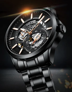 AILANG nou gol ceas mecanic bărbați impermeabil automate de afaceri de moda bărbați ceas high-end de brand de ceasuri