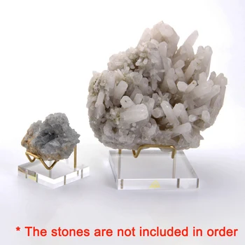 Alama Metal De Display Stand Cristal Mineral Specimen Piatra Naturala Pietre De Cuarț Raft Ou Cupru Titularul Geode Cluster Bijuterii De Bază