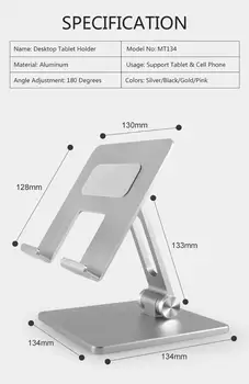 Aliaj De Aluminiu Titularul Desktop Suport Leneș Pliere Calculator Comprimat Stand Pentru IPad Huawei Telefon Mobil De La Apple Suport Reglabil