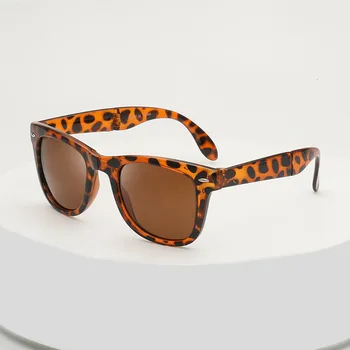 BAOBAOYANG Mens Pliere ochelari de Soare Pescuit UV400 Ochelari Femei Leopard de Ochelari de Soare Convenabil Cutie Ochelari de Vară Nuante Gafas