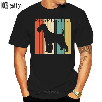 Barbati tricou Vintage anii 1970 Airedale Terrier Câine Proprietar Cadou Tricou Femei T Shirt