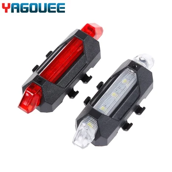 Biciclete Biciclete lumina LED Stop Spate Coada de Siguranță Avertisment Ciclism de Lumină Portabile, USB Stil Reîncărcabilă sau Baterie Stil