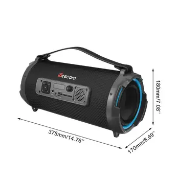 Bluetooth 5.0 Difuzor Portabil de Mare Putere Stereo Wireless Subwoofer Bass Greu Difuzoare Sunet de Cutie Suport Radio FM TF, AUX USB