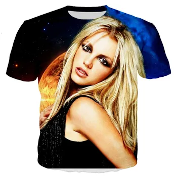 Britney Spears Bărbați/femei 2021 Noua Moda Cool 3D Britney Spears Imprimate T-shirt Casual Stil Harajuku Streetwear Hip Hop Topuri