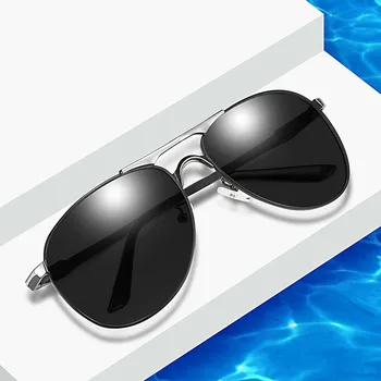 Bărbați Clasic Retro Polarizate Cadru Metalic ochelari de Soare pentru Barbati Ochelari de Conducere