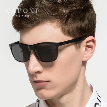 CAPONI Bărbați ochelari de Soare Polarizat Fotocromice de Conducere a Proteja de razele UV Ochelari de Soare Pentru Barbati Brand 2021 Ochelari de Nuante de Negru CP8587