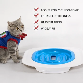 Cat de Formare Toaletă Kit de Companie Caca de Formare Scaun Ajutor Pisicile Stau Litiera Tray Antrenor Profesionist pentru Pisica Pisoi Umane Toaletă