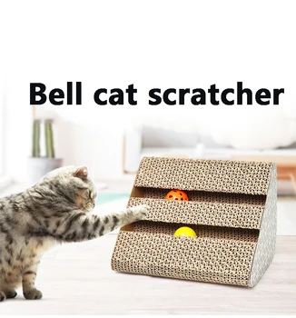 Cat Scratcher Clasic De Companie Gheara Ascuțitoare Creative Clopote Ondulat Cat Scratcher Pot Ascuți Ghearele Și Să Se Joace