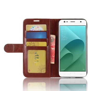 Cataramă magnetică Pu Caz Telefon din Piele pentru ASUS Zenfone 4 Selfie ZD553KL Retro Cazul rama Foto Portofel Telefon Capac de Protecție