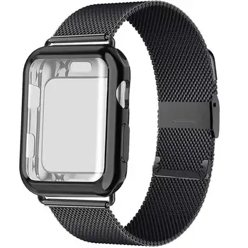 Caz+curea pentru Apple Watch Band 44mm 40mm iWatch trupa 38mm 42mm Metal Magnetic Loop bratara Apple watch serie 6 5 4 3 se trupă
