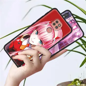 Caz de telefon pentru Motorola Moto G9 Juca Un Fusion Plus G8 Putere G Stylus Hyper E7 Edge Lite Negru Acoperi FranXX Anime