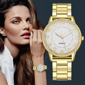 Ceasuri de lux Cuarț Ceas din Oțel Inoxidabil Casual, Cadran De Ceas часы женские montre femme relojes para mujer dames horloge