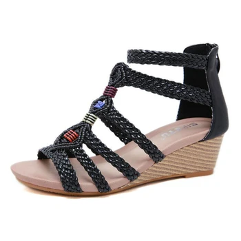 CEYANEAO Confortabil, casual femei vara sandale New sosire pantofi platforma sandale luminoase pe pene pentru Femei încălțăminte de vară