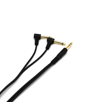 Chitara Y Cablu de 5 Metri Placat cu Aur de 6,35 mm de sex Masculin TRS Stereo, Dual 2 x 6,35 mm de sex Masculin TS Mono Unghi Drept Y Splitter Cablu Audio