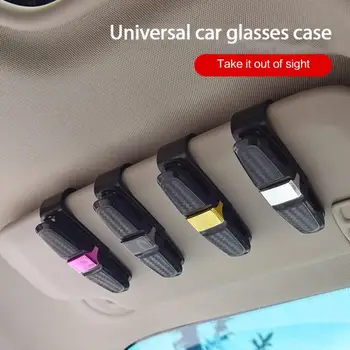 CHOIFOO Auto Parasolar ochelari de Soare Clip Accesorii Auto Suport pentru ochelari de Soare Negru Universal Bilet Card Clemă de Fixare Cip Portabil