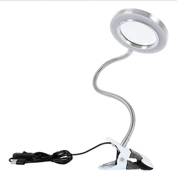 Citind Studiul Lampa Led Masă Lampă 10W 5V Lupă Clip Lampa de Birou USB de Încărcare de Urgență Lumina de Noapte pentru Camera de zi