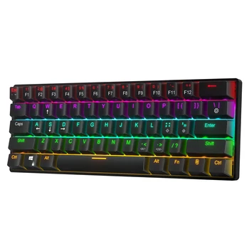 CK61 61-Cheie Tastatură Mecanică cu Fir USB LED Backlit Axa de Jocuri Mecanice de la Tastatură Pentru WIN2000/ XP/VISTA/WIN7/ WIN8/ WIN10