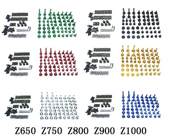 CNC Complet Carenaj Șuruburile de Caroserie Șuruburi Nuci Kit Pentru a se Potrivi Kawasaki Z650 Z750 Z800 Z900 Z1000