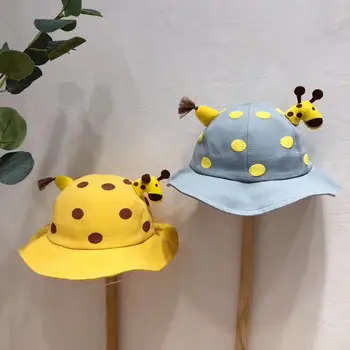 Copii Vara Palarie de Soare pentru Copii Pescar Pălărie Drăguț Desene animate Cafeniu Bazinul Pălărie pentru Copii Baieti Fete parasolar Capac 0-4 ani accesoriu