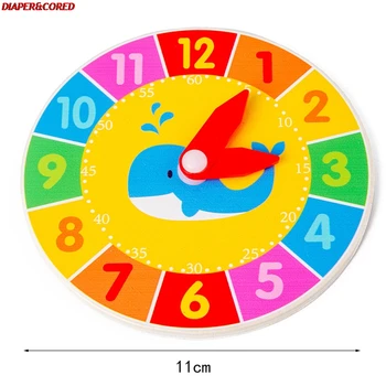 Copiii Montessori Ceas din Lemn Jucarii Oră Minut al Doilea Cunoaștere Ceasuri Colorate Jucarii pentru Copii Timpurie Preșcolară Didactice
