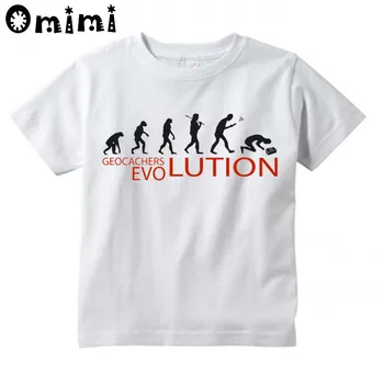 Copiii Nu sunt Pierdut, sunt Geocaching Design Topuri Băieți/Fete Casual Tricou Copii Alb Rece T-Shirt