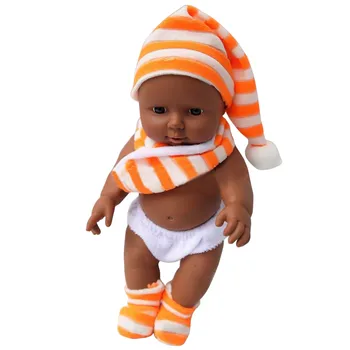 Copilul African Păpușă Jucărie Moale Negru Copii Baby Doll Jucării pentru Băieți și Fete Cadou de Ziua Mobile Comune Africane Păpuși Pentru Todder 30cm