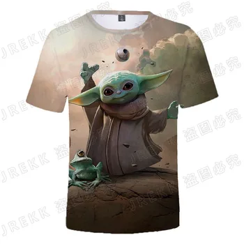 Copilul Yoda Imprimare 3D T-shirt Barbati Femei Copii Vara Tricou Rece de Moda Streetwear Cool Tricou Baiat fata de Copii Topuri Haine