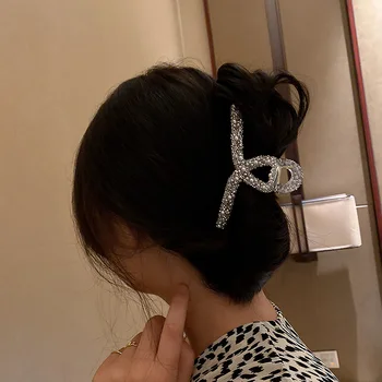 Coreea Modal Stras Perla Clip de Păr pentru Femei de Moda a Întors Capul de Rechin Clipuri Mare de Gheare de Păr