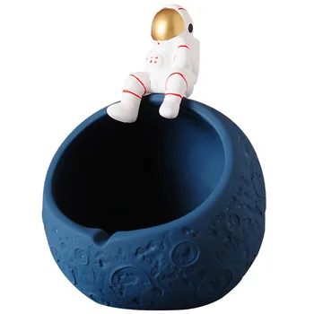 Creative Astronaut Ceramica Cheie Cutie De Depozitare Ornamente De Culoare Solidă Desene Animate Cosmonaut Figurine Model De Casa De Decorare Camera De Zi
