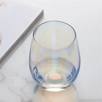 Curcubeu de Sticlă Ceașcă Lapte micul Dejun Ceai, Cafea, Suc de Paharul de Vin Plumb Cristal Transparent de Sticlă Ceașcă Biroul de Acasă Drinkware Cadou