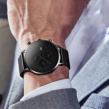 CURDDEN Ceas barbati ceas ceas de mână Ceasuri Cuarț Ceas Casual Slim Plasă de Oțel rezistent la apă Ceas Sport luxry ceas pentru bărbați 2021