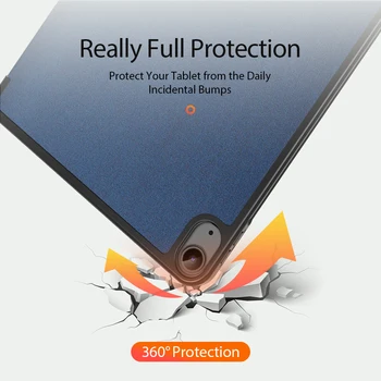 De lux Tableta din Piele de caz pentru iPad Aer 4 10.9 Caz Smart Dormi Trezește-DOMO Serie Trifold de Protecție Caz Acoperire корпус телефона