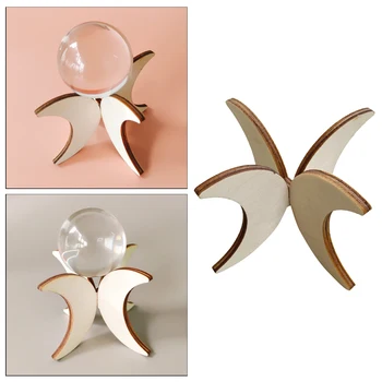 Decoratiuni din Lemn Display Stand Bază Perfectă pentru Obiecte Rotunde de Piatră Mingea de Cristal Suport de Bază Robust Simplu Geomertry