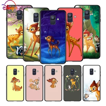 Disney Bambi Art TPU Moale Pentru Samsung Galaxy A7 A8 A9 A750 A6 A5 A3 A6S A8S Star Plus 2016 2017 2018 Negru Caz de Telefon