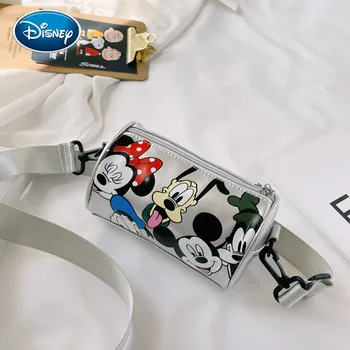Disney PU Minnie desene animate pentru copii sac nou unul-umăr mic tub sac de drăguț Mickey mouse părinte-copil geanta fata messenger bag