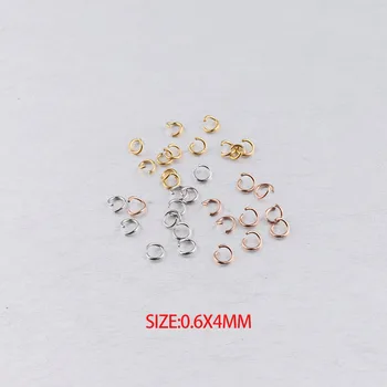 DIY accesorii pentru bratara/colier/breloc de luare de bijuterii 100buc/lot 0.6*4mm 3 culoare din oțel inoxidabil inele de salt