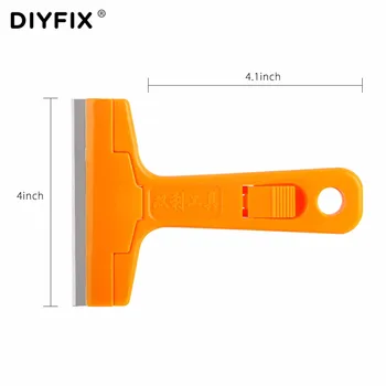 DIYFIX 10cm Lamă Răzuitor pentru Reziduuri Adeziv Remover Instrument Curat Film Remover de Film Ambalaj Instrumente