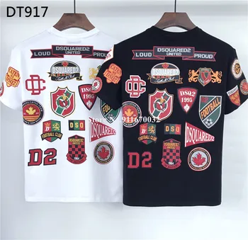 Dsquared2 T-Shirt D2 Oameni de Imprimare de Top Teuri Dsq2 Maneci Scurte DT917