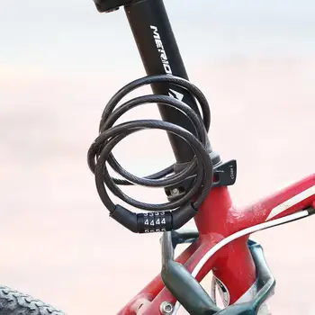 Durabil Blocare Biciclete Iscusit Fabricarea Cod de 4 Cifre Combinație Lanț de Bicicletă Bloc de Blocare Anti-furt de Cablu de Cablu de Blocare