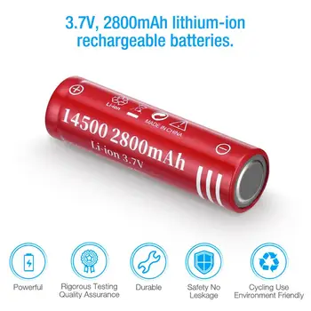 EBL 18650 baterie de 2800 mAh 3.7 V reîncărcabilă li-ion baterie cu încărcător pentru lanterna Led-uri baterie litio baterie+1buc Incarcator