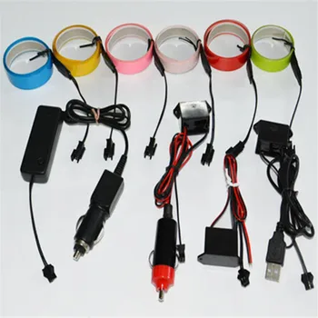 EL fâșii mașină de benzi cu LED-uri de lumină pentru DIY AD LOGO-ul flexibil lumini de neon glow coarda Partidul decor banda lampa USB 12V Backlight