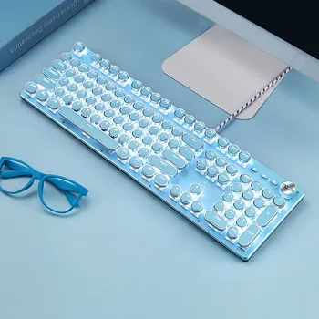 Elegant LED punk iluminat profesional cu fir tastatură mecanică de gaming 2021 nou model potrivit pentru birou și jocuri de noroc